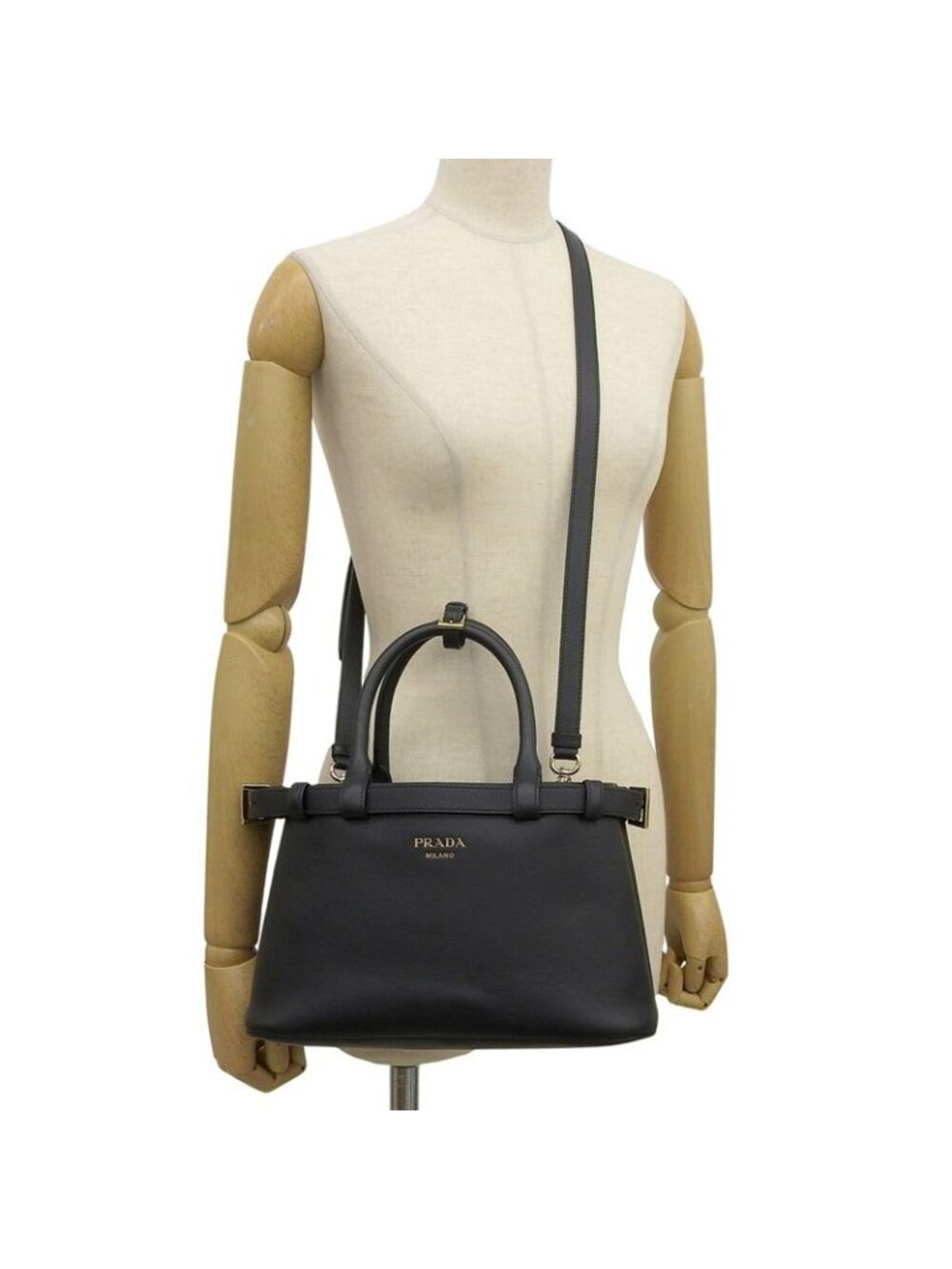 Prada 2-Way Tote Buckle Small Shoulder Bag - Picture 7 of 7
